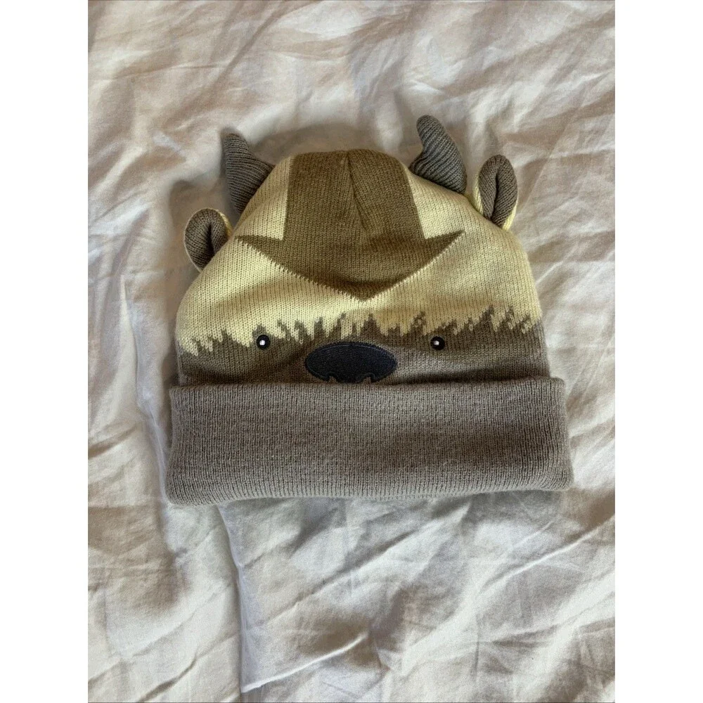 Nickelodeon Avatar The Last Airbender Beanie Knit Hat Ears Horns Appa Multi OS